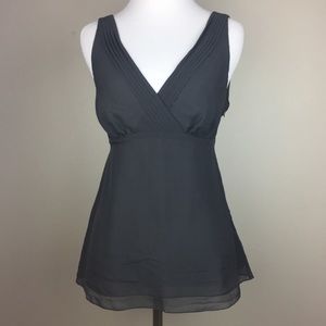 Charcoal Silk Blouse